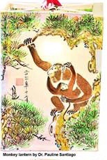 Chinese Lantern Monkey and Cub
